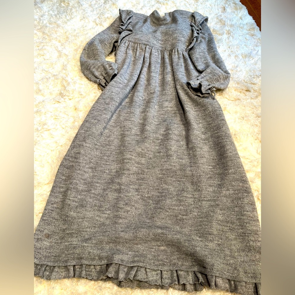 Made for Lord & Taylor in Italy. Grey Alpaca. Small. Vintage.